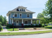 The historic Boardwalk House, located at the northeast corner of Broadway and University on the Central College campus.