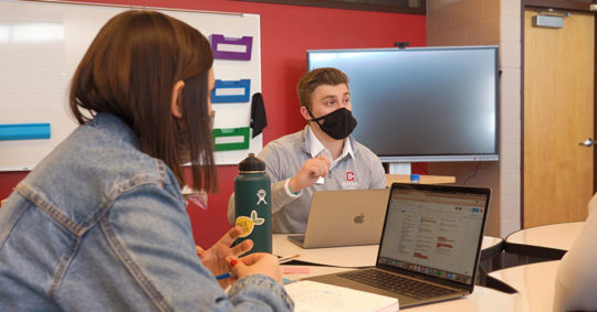 Central College students in an education class.