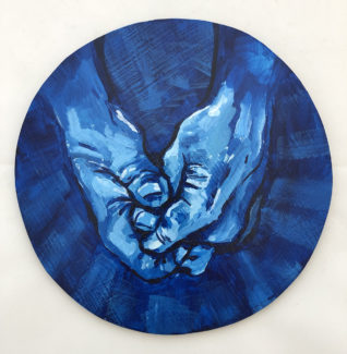 Ally Madsen, 8” diameter, acrylic