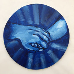 Ally Madsen, 8” diameter, acrylic