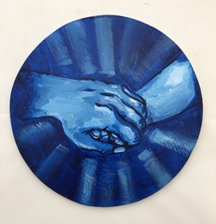 Ally Madsen, 8” diameter, acrylic