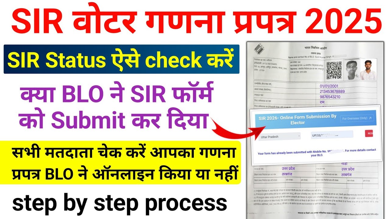 SIR Form Check Online